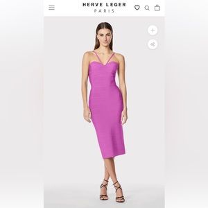 HERVE LEGER Icon strappy sweetheart  dress